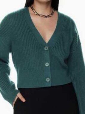 Babaton Canberra Cardigan in Teal 100% Merino Wool